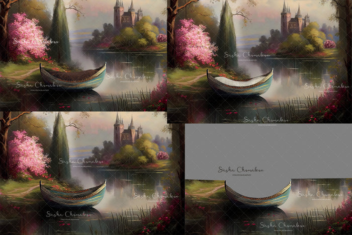 Digital  Backdrop Ai generated  and hand painting