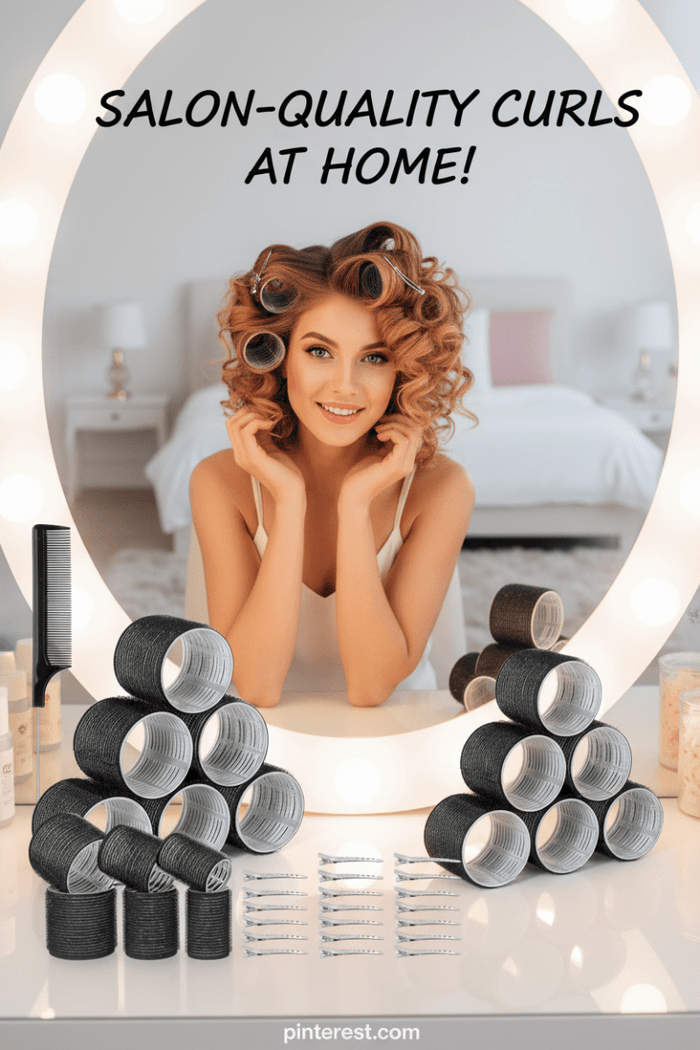 DIY Hair Curling Rollers Set | Multi-Size Plastic Curl & Bang Styling Tool - The PM Edit