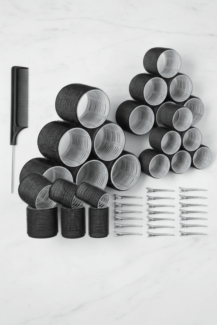 DIY Hair Curling Rollers Set | Multi-Size Plastic Curl & Bang Styling Tool - The PM Edit