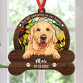 Dog Bone Memorial Suncatcher - Once by My Side, Personalized Pet Loss Sympathy Gift