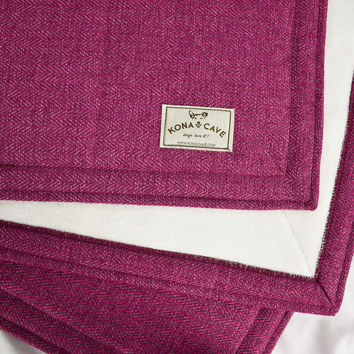 KONA CAVE ® Pink Magenta Herringbone dog and home designer decor sets. Blankets pillows and doggy bone.