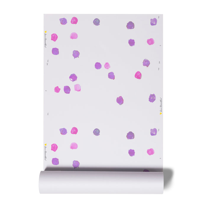 High quality White ground dominoes Pop Pink eco-friendly wallpaper by Kerri Rosenthal - designer wall paper