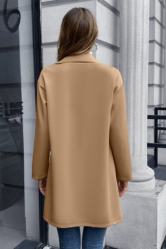 Double-Breasted Lapel Collar Blazer
