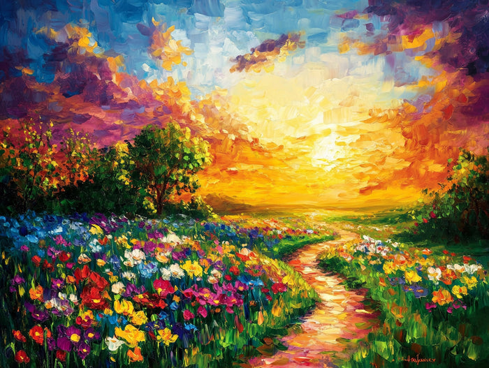 Dreamlike Meadow of Endless Wildflowers