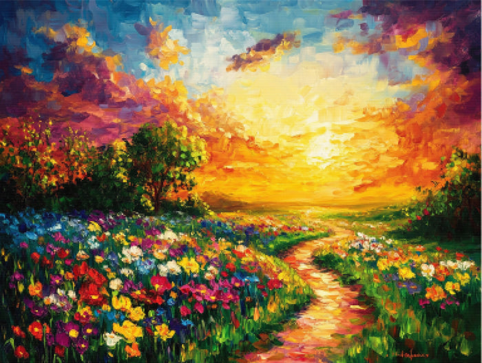 Dreamlike Meadow of Endless Wildflowers