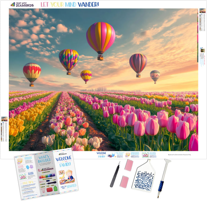 Dreamy Scene Of Colorful Hot Air Balloons