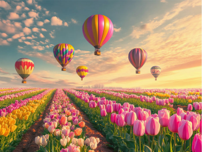 Dreamy Scene Of Colorful Hot Air Balloons