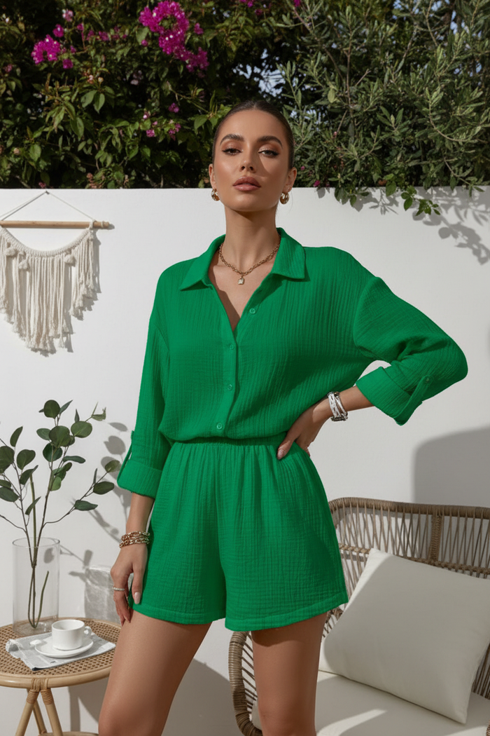 Green Linen Set