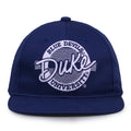 Duke Retro Circle snapback hat in royal blue, front view