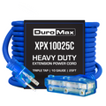 DuroMax  DuroMax XPX10025C Heavy Duty SJEOOW 25-Foot 10 Gauge Blue Triple Tap Extension Power Cord