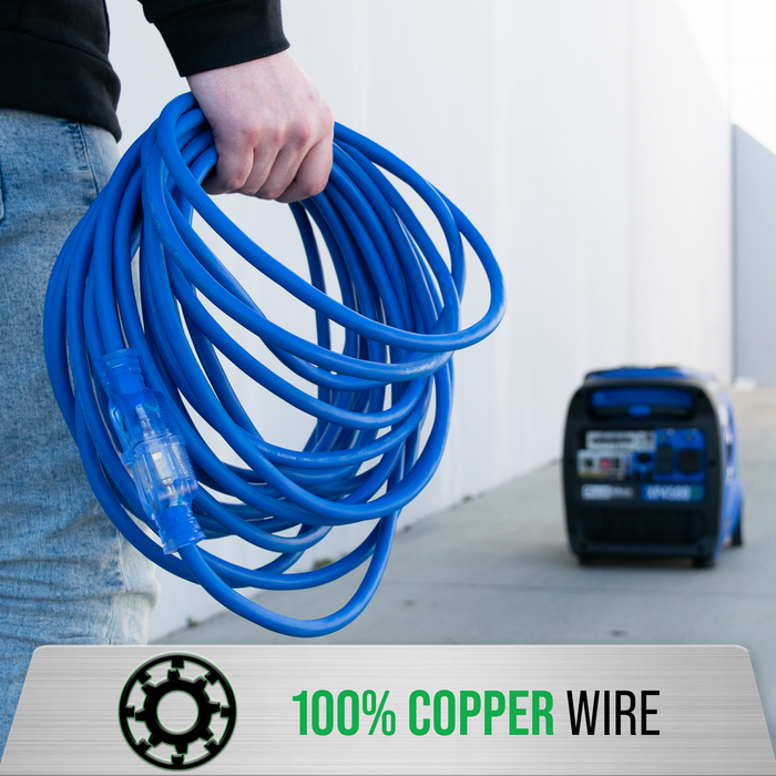 DuroMax  DuroMax XPX10100A Heavy Duty SJEOOW 100-Foot 10 Gauge Blue Single Tap Extension Power Cord