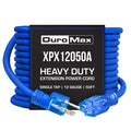 DuroMax  DuroMax XPX12050A Heavy Duty SJEOOW 50-Foot 12 Gauge Blue Single Tap Extension Power Cord