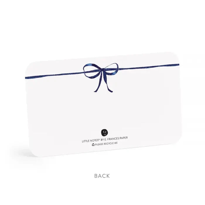 E Frances Little Notes -Navy Bow