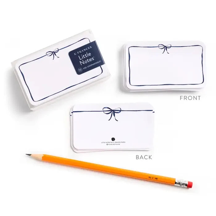E Frances Little Notes -Navy Bow