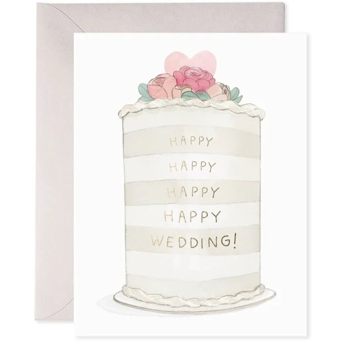 E Frances Wedding Card -Frosted Cake