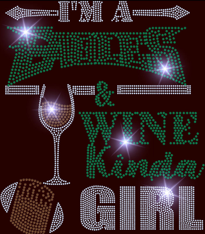 Eagles & WINE KINDA GIRL BLING TRANSFERS