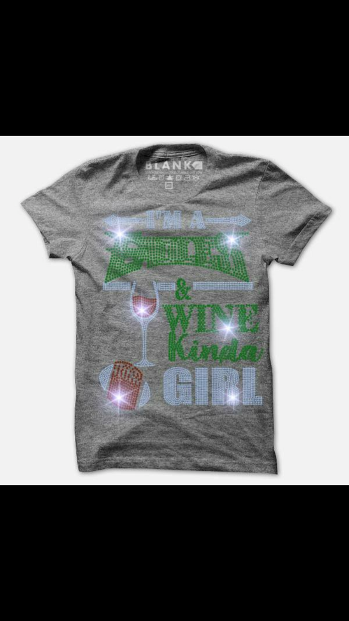 Eagles & WINE KINDA GIRL BLING TRANSFERS