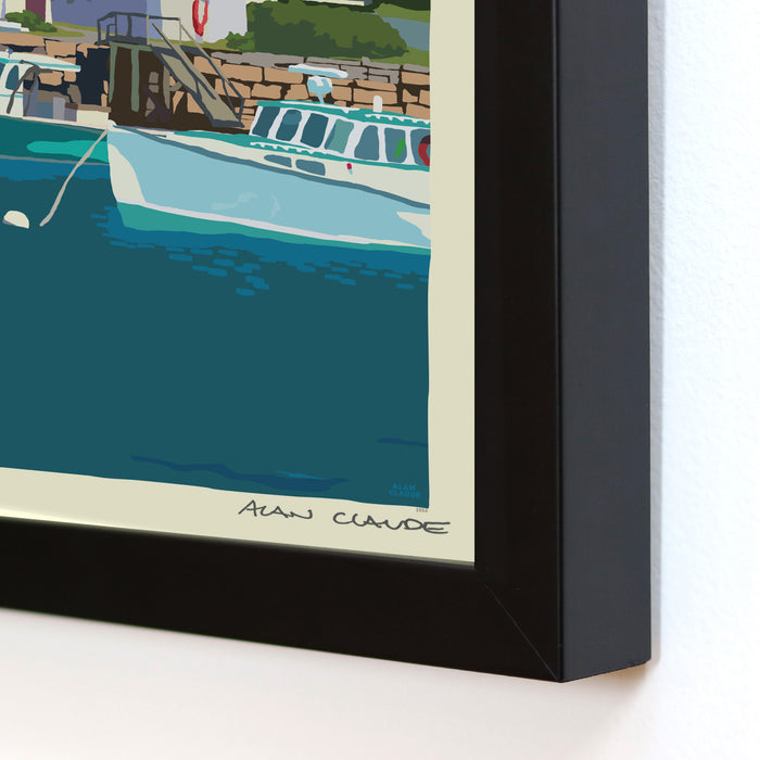 East Coast Haven - Horizontal 8" x 10" Framed Wall Poster By Alan Claude - Maine