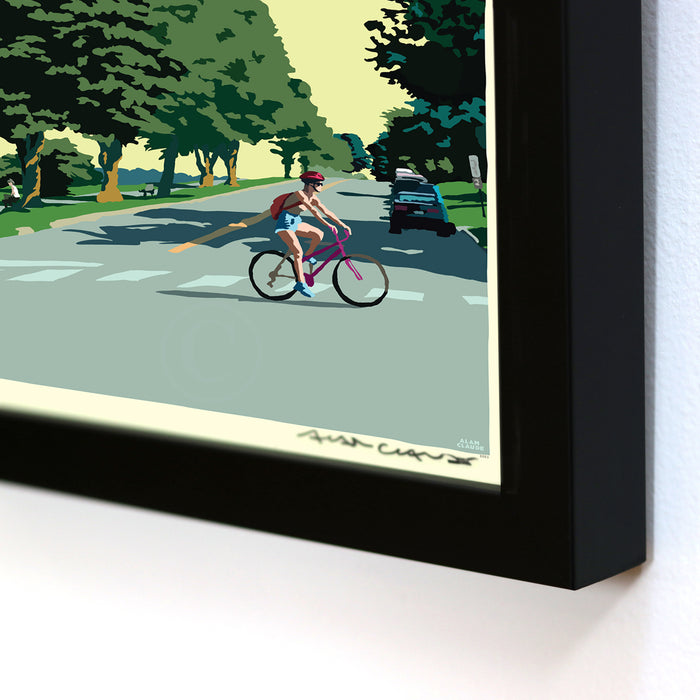 Eastern Promenade Afternoon Art Print 18" x 24" Framed Wall Poster By Alan Claude - Maine