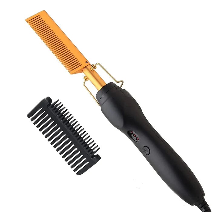 Electric Ceramic Hot Comb | Anti-Scald Hair Straightener for Wigs