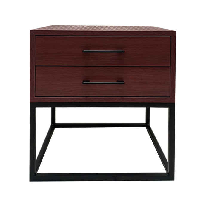 Ellie Side Table with 2 Drawer