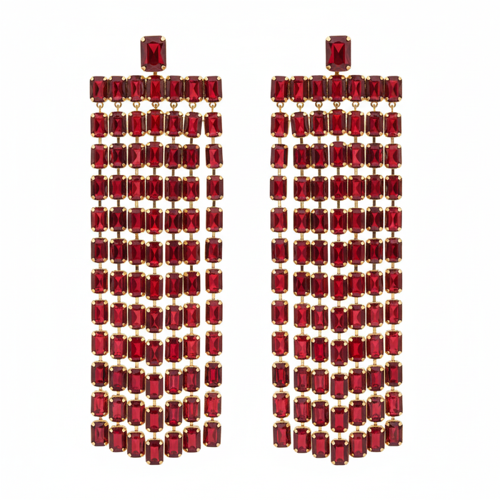 Fringe Chandelier Red Solo