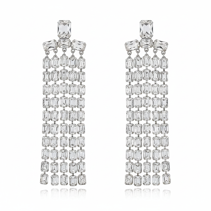 Fringe Chandelier White Solo