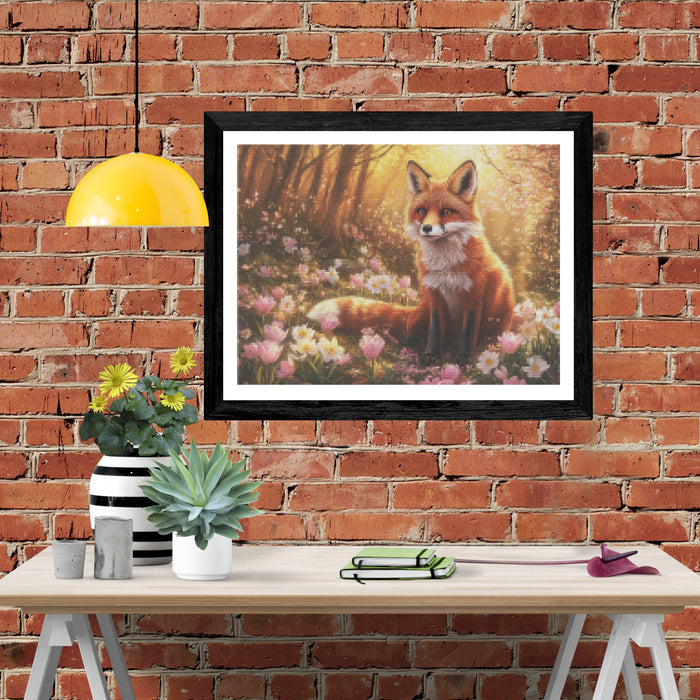 Enchanted Spring Fox in a Blooming Forest
