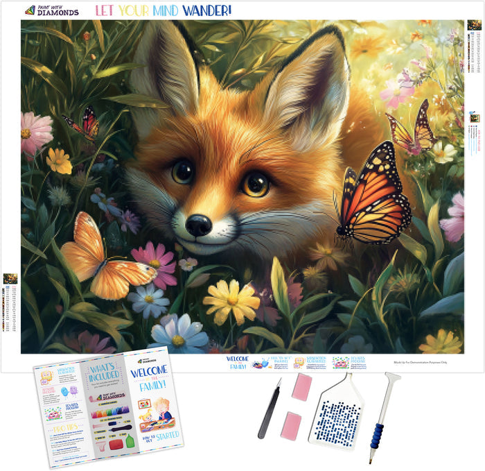Enchanted Spring Fox in a Blooming Meadow