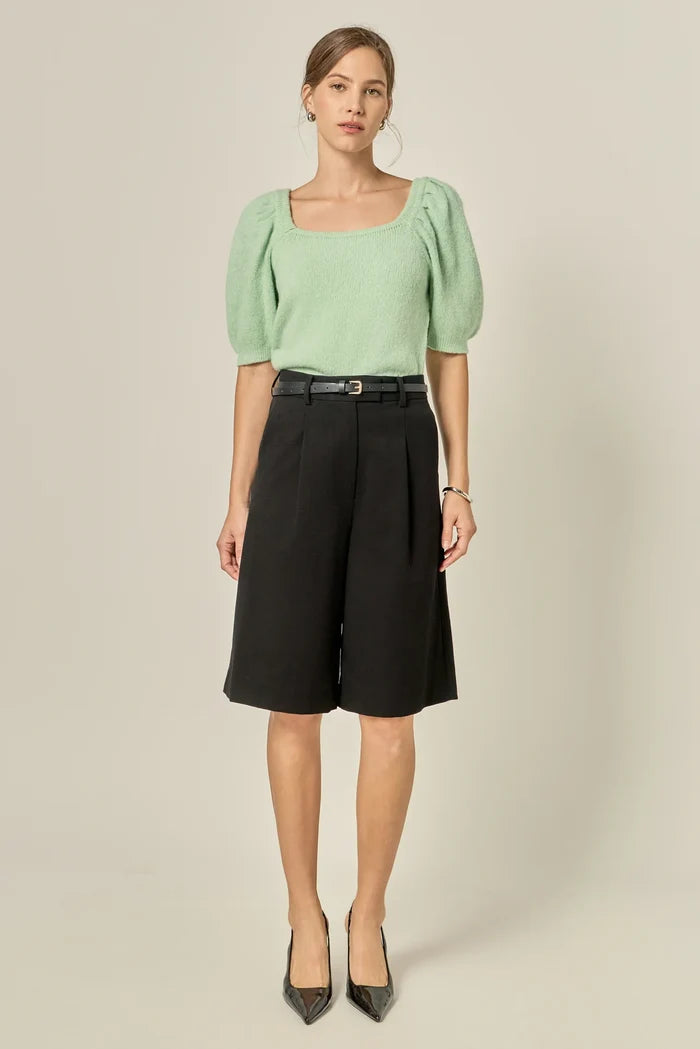 English Factory | Short Puff Sleeve Sweater
