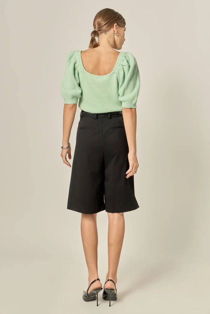 English Factory | Short Puff Sleeve Sweater