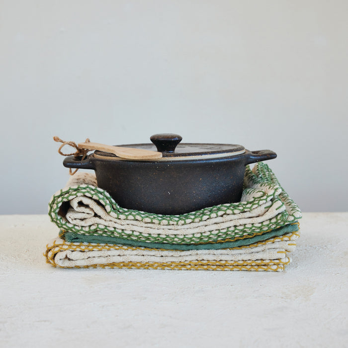 Espresso Stoneware Brie Baker & Spreader Set