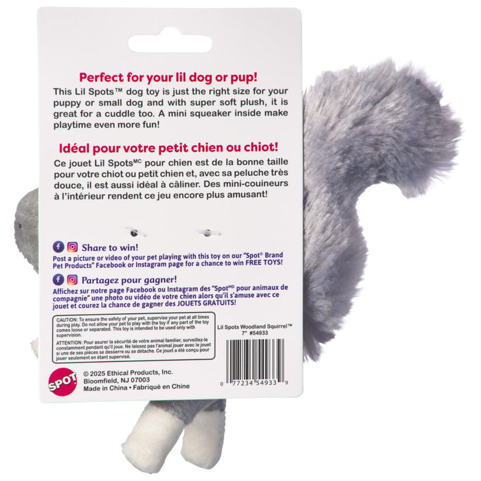 Ethical Products Lil Spots Squirrel 7″ Dog Toy