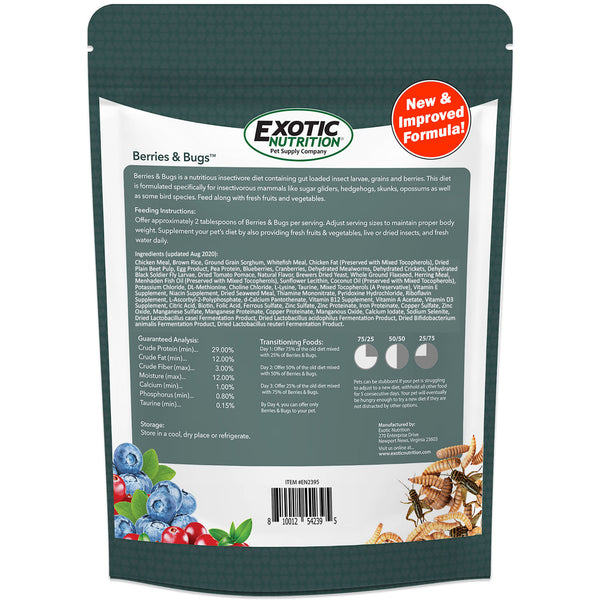 Exotic Nutrition Berries & Bugs Sugar Glider Food & Hedgehog Food