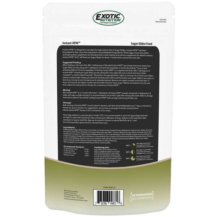 Exotic Nutrition Instant-HPW Original Sugar Glider Food