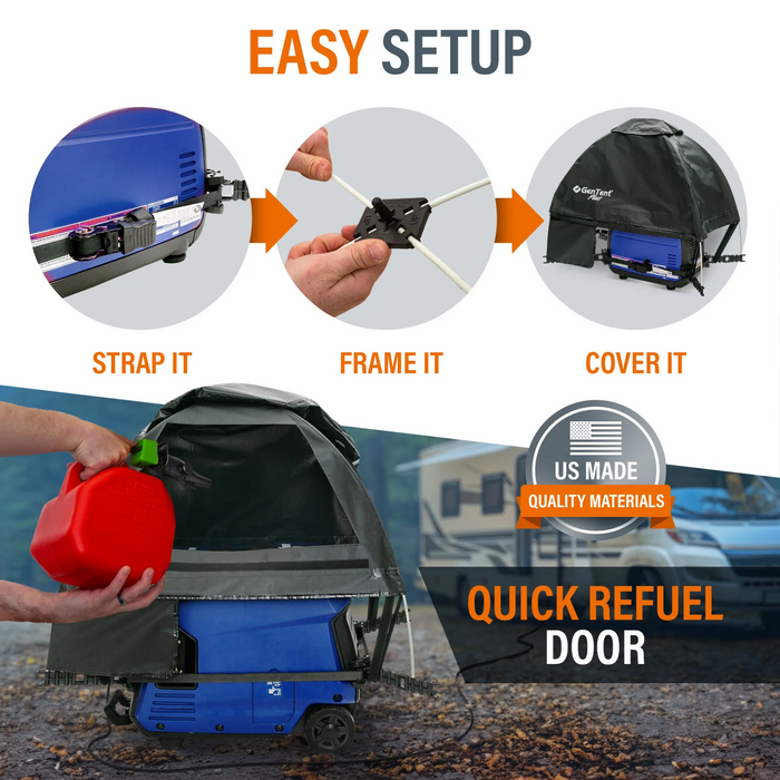 GenTent  Extreme Black Generator Cover Inverter Kit for Fully Encased
