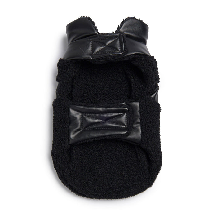 fabdog® Fab Ski Black Leather Shearling Coat Apparel