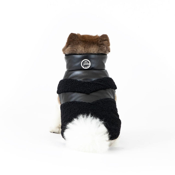 fabdog® Fab Ski Black Leather Shearling Coat Apparel