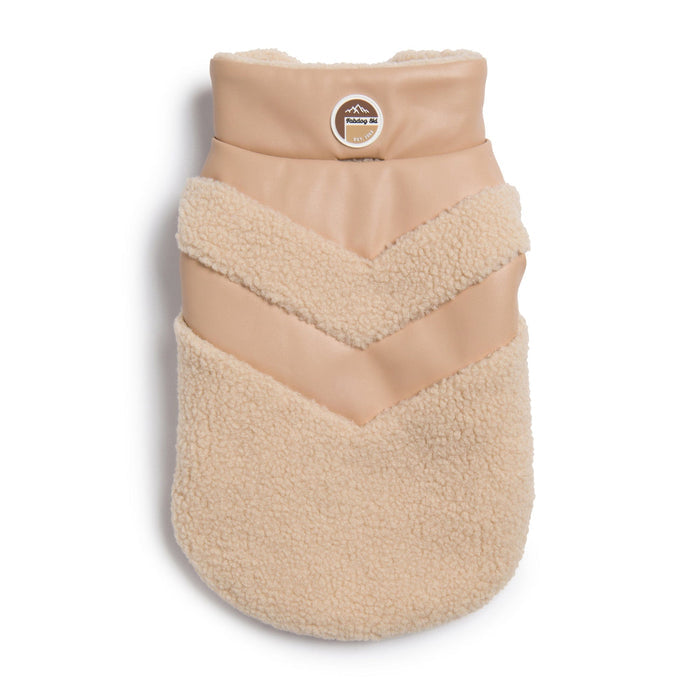 fabdog® 8" Fab Ski Tan Leather Shearling Coat Apparel