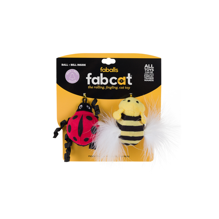 fabdog® Faball Ladybug/Bee 2-Pack Cat Toy Cat Toys