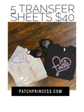 Faith Heart BLING TRANSFERS