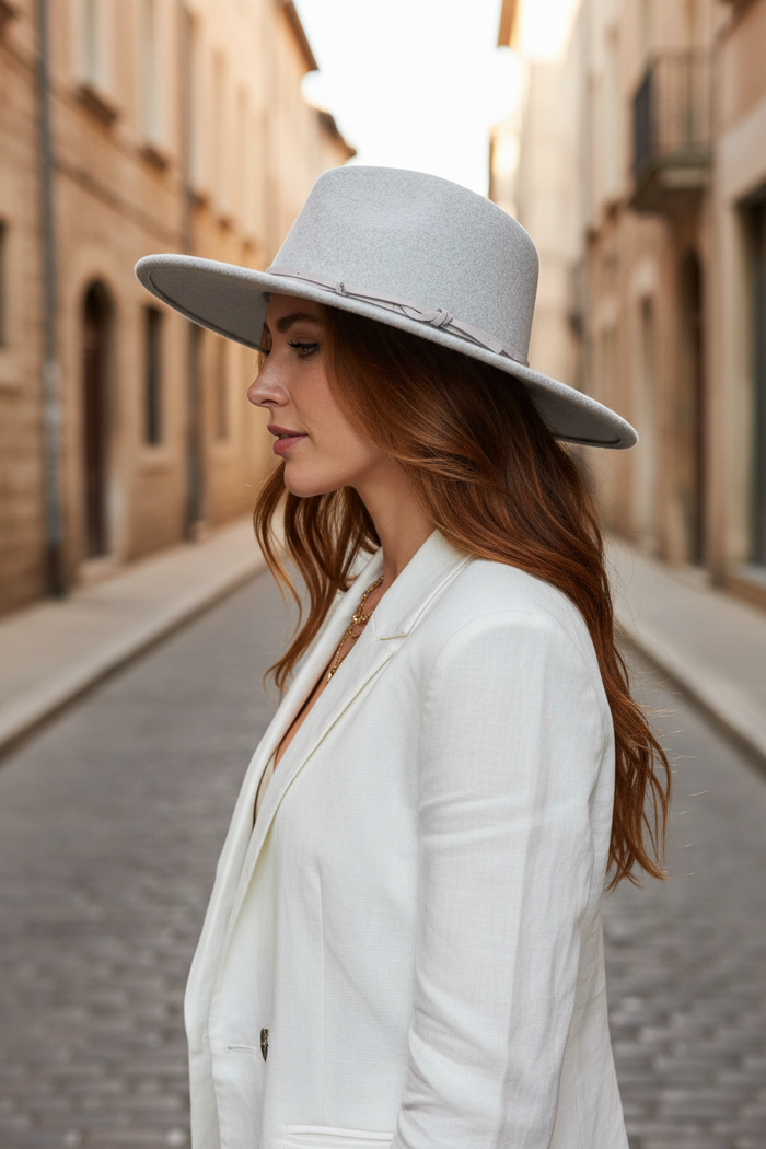 Grey Fedora Side