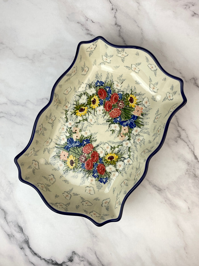 Fancy Unikat Rectangular Baker / Bowl - Shape A51 - Pattern U5163