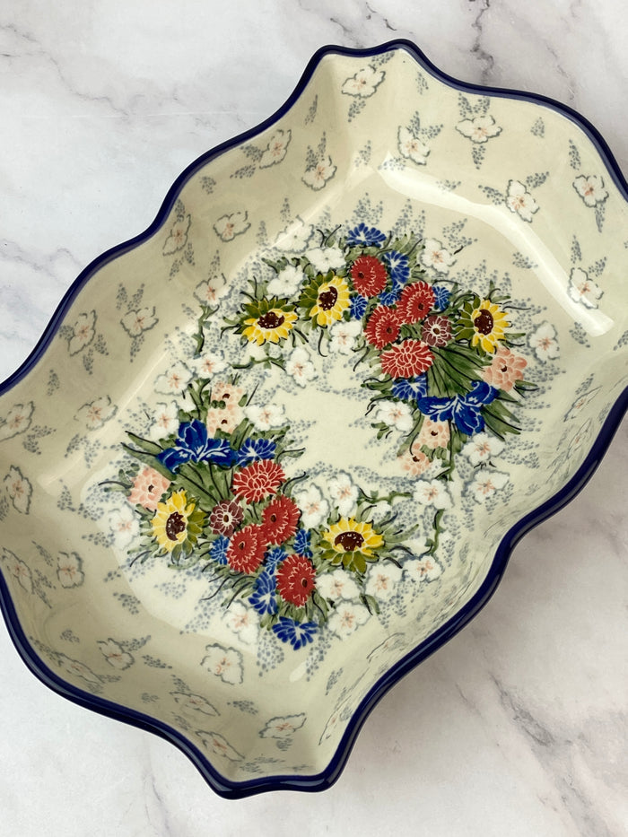 Fancy Unikat Rectangular Baker / Bowl - Shape A51 - Pattern U5163
