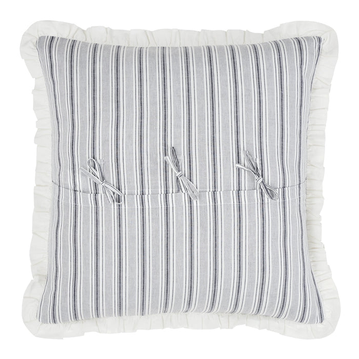 Farmstead Black Grain Stripe Fabric Euro Sham-Lange General Store