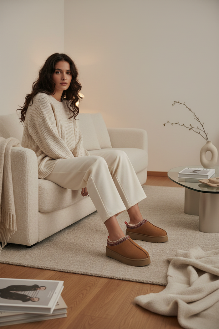 Camel Sherpa Slippers