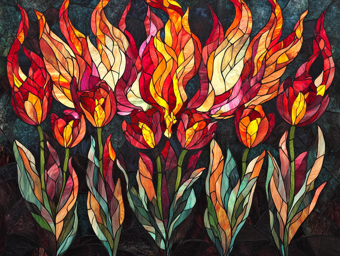 Flaming Tulips of the Phoenix Garden