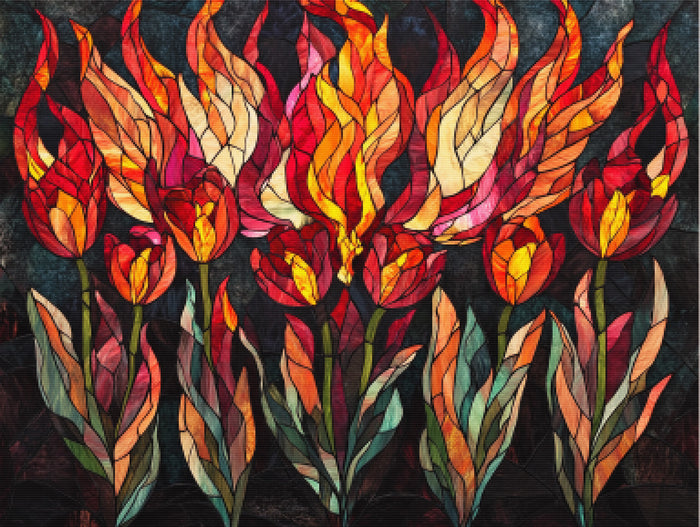Flaming Tulips of the Phoenix Garden