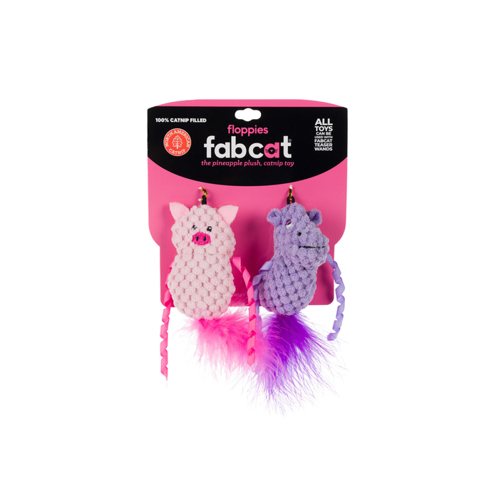 fabdog® Floppy Pig/Hippo 2-Pack Cat Toy Cat Toys