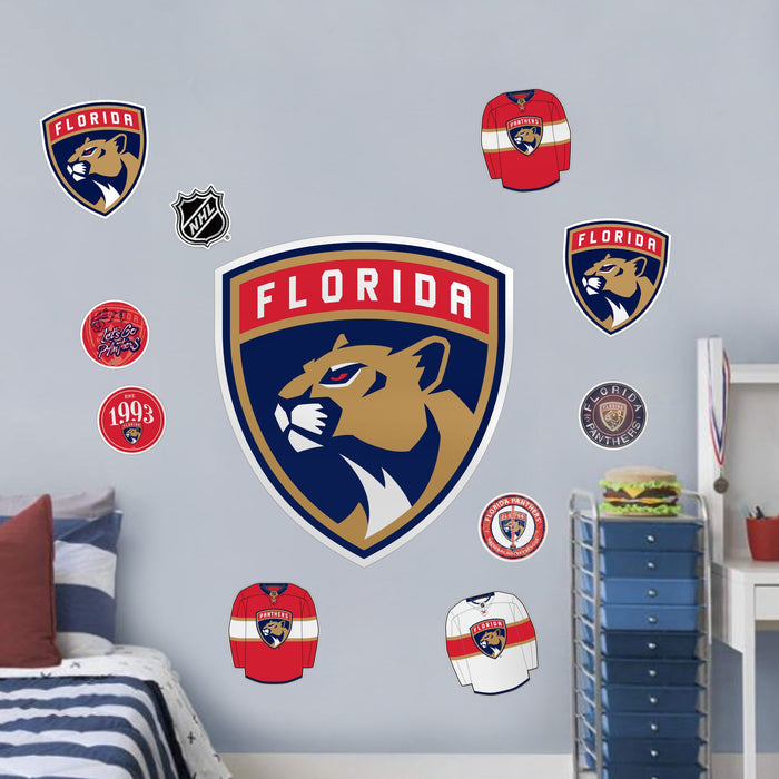 Florida Panthers Repositionable Wall Decal Set - Team Logos